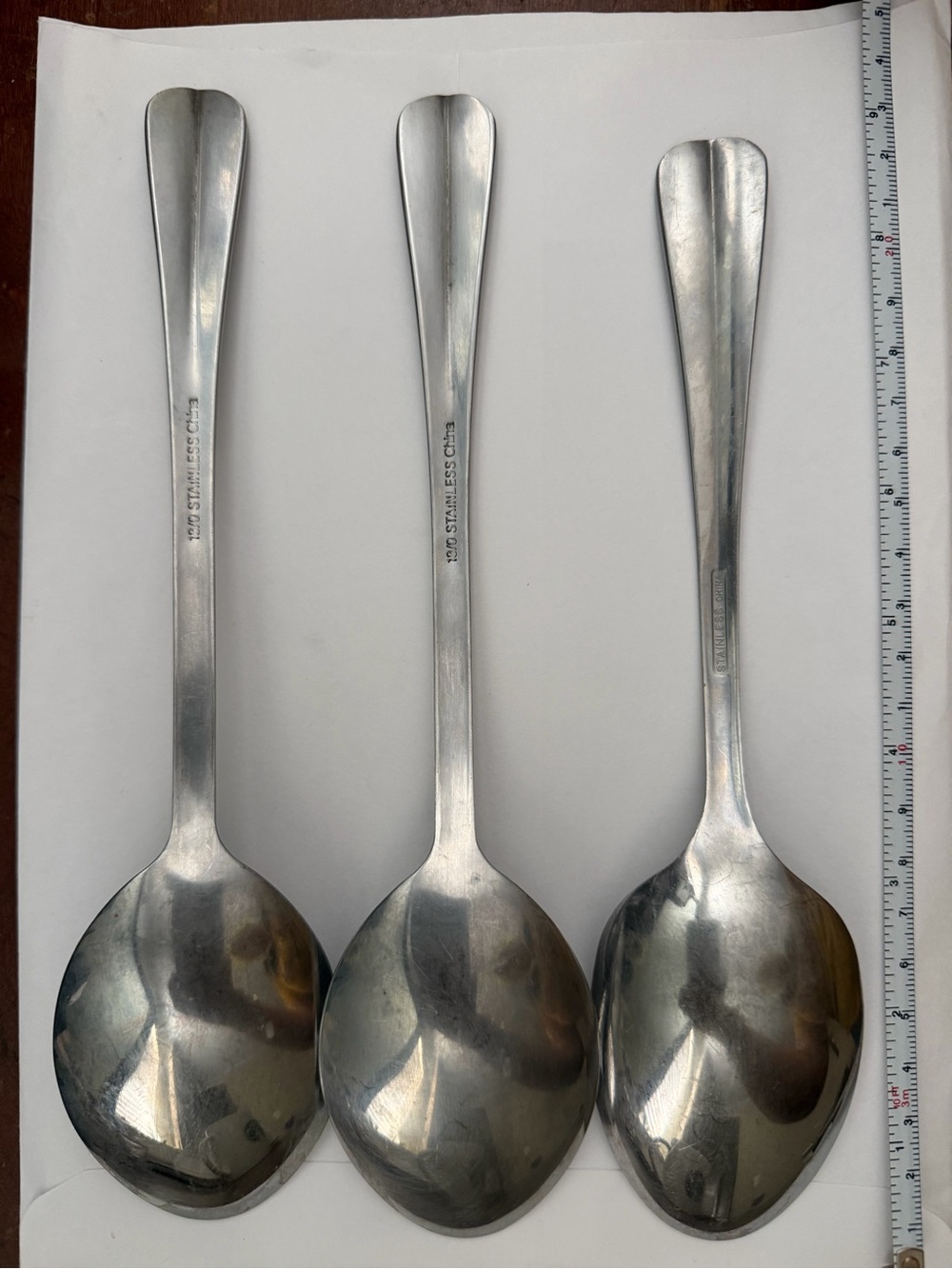 Heavy-Duty Stainless Steel Serving Spoons -‎ Silver (Set of 3) vintage